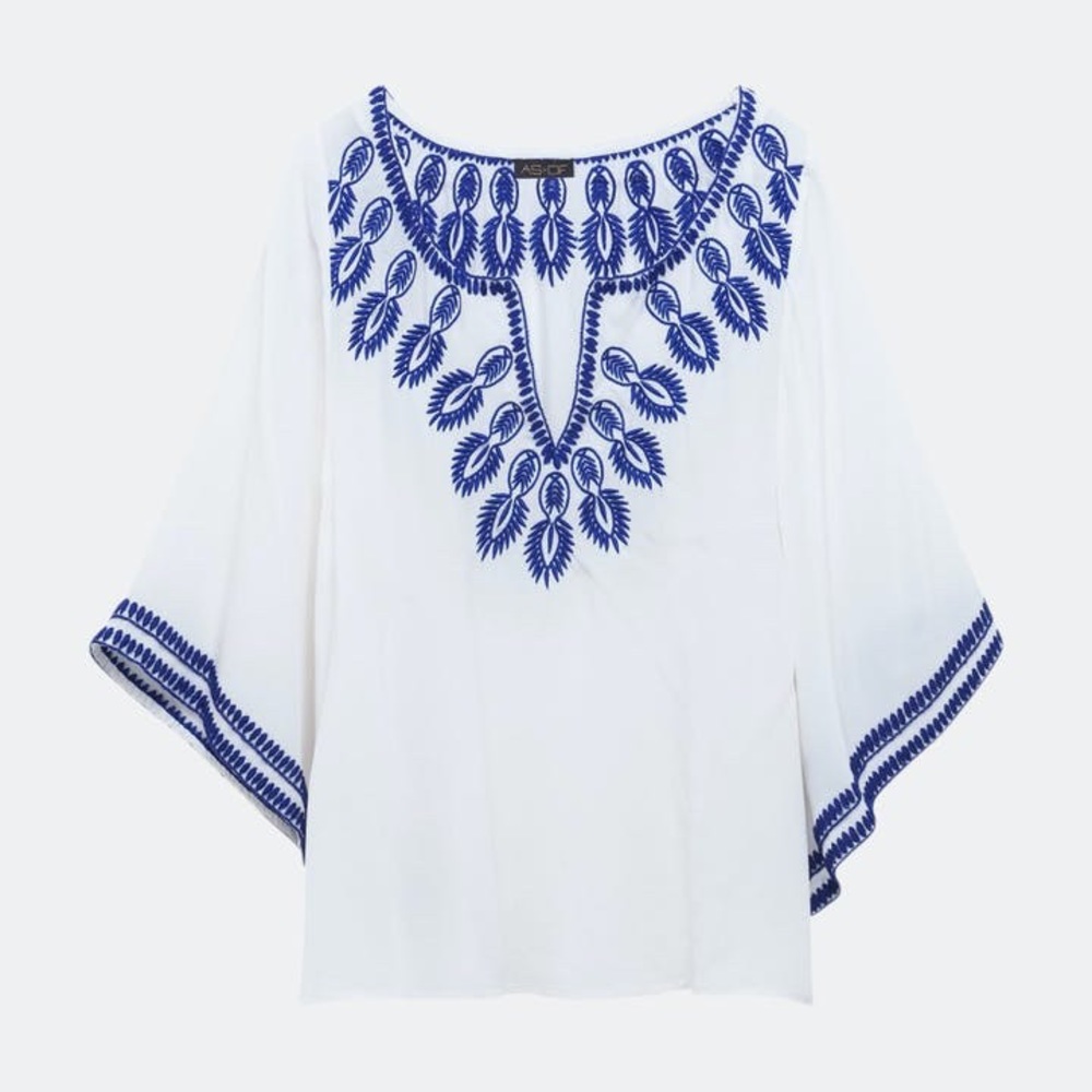 As By Df Treasure Silk Boho Tunic Top Sz M - image 3